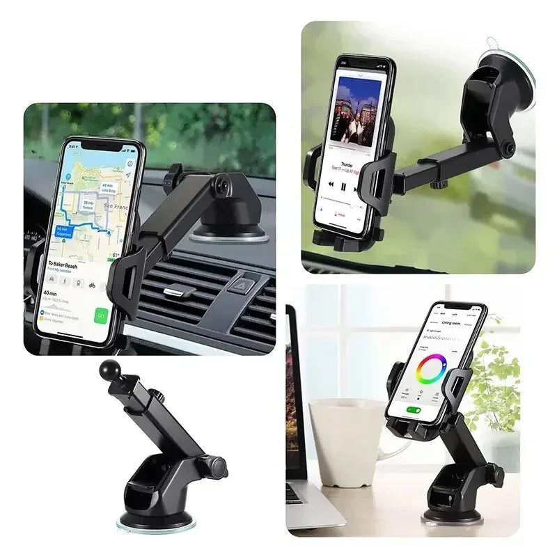 NEW 360° Rotation Car Phone Holder Sucker Mount Cellphone Stand Stable Suction Cup Support in Car Universal Mobilephone Bracket