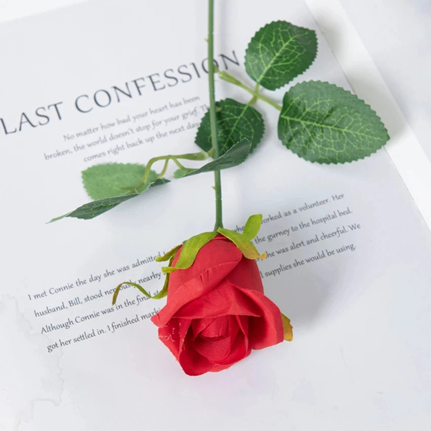Artificial Flowers Silk Rose Festival Home Decor Bonsai Room Table Wedding Wreath Bridal Bouquet Outdoor Yard Garden Diy GiftBox