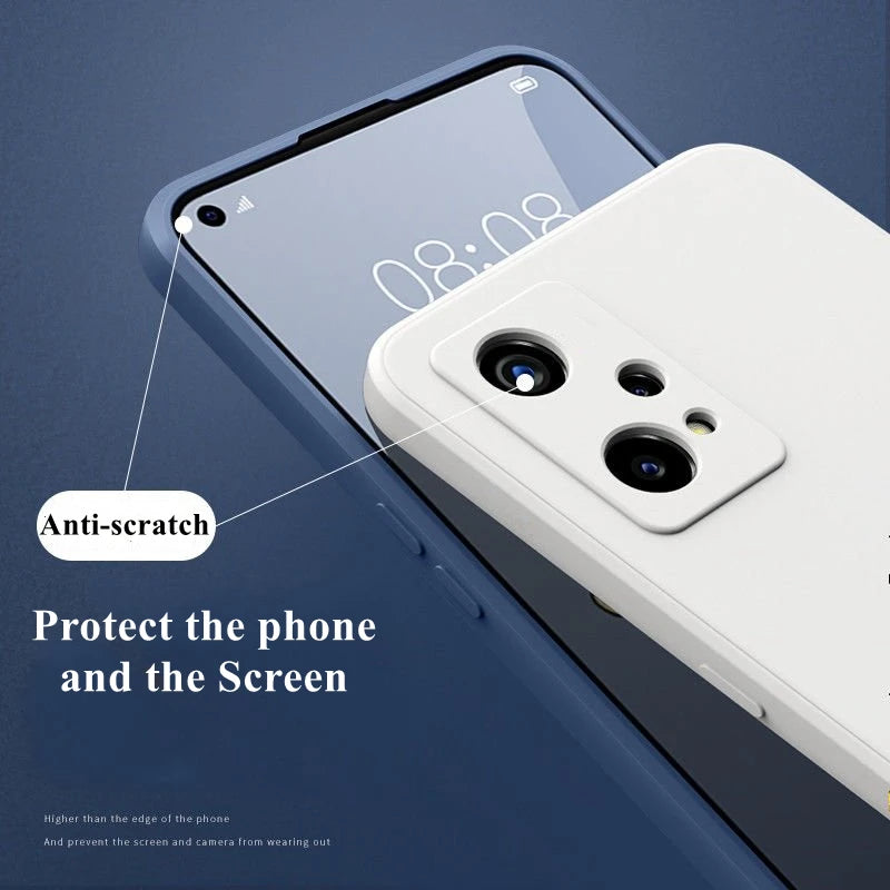 For Realme 9 Pro Plus Case Cover For Realme 9 Pro Plus Case Capa Shell Funda Soft Original Liquid Silicone Phone Bumper