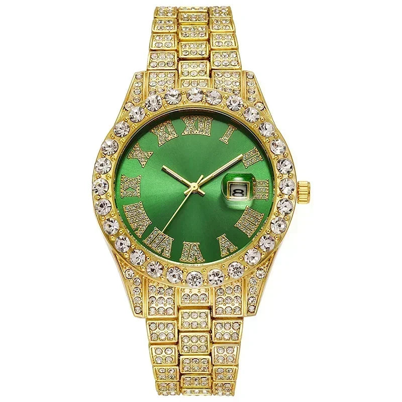 Fashion Full Iced Out Watch for Men Multiple Colors Hip Hop Mens Watch Fashion Cool Bling Diamond Luxury Mens Watches Clock