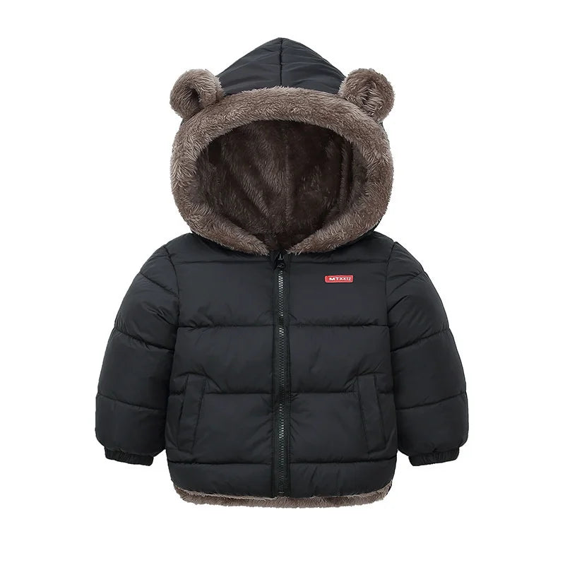 Baby hooded fleece winter jacket for boys & girls