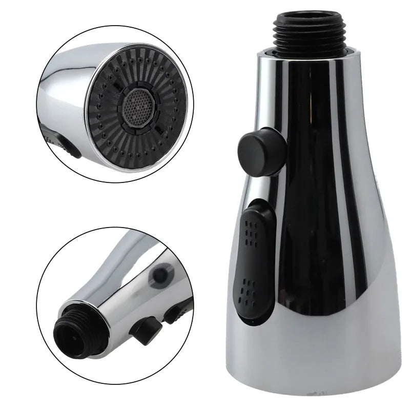 For 1/2" Connection Kitchen Pull Out Faucet Sprayer Nozzle 3 Modes ABS Water Saving Bathroom Basin Sink Shower Spray Head