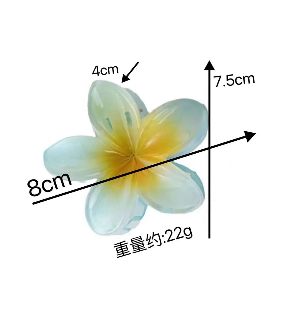 3Pcs/Set Sweet Flower Colroful Gradient Hair Claws Ponytail Cip Clamp Barrettes Hairpins For Women Girl Beach Hair Accessories