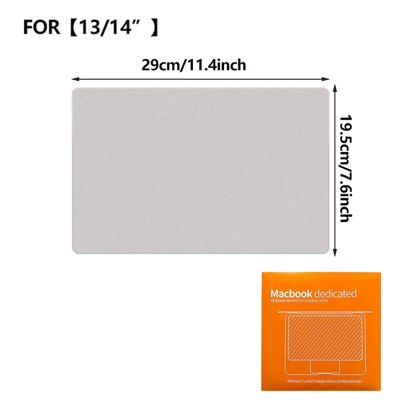 for MacBook Pro 13/15/16 Inch Microfiber Dustproof Laptop Screen Cleaning Cloth Protective Notebook Palm Keyboard Blanket Cover