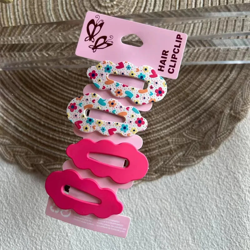 2025 New Cartoon Cute Printed Hairpins Set Women Girls Child Hairgrips Hair Clips Pins Barrettes Accessories Hairclip Headdress