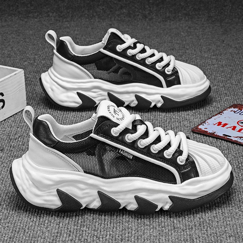 Designer Chunky Sneaker for Men Sneakers Breathable Running Shoes Fashion Casual Mesh Height Increased Platform Sport Shoes
