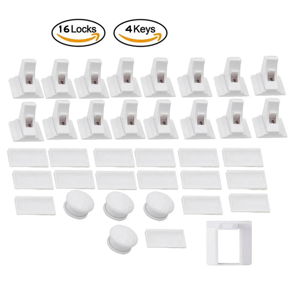 Baby Safety Lock Invisible Lock Kids Security Drawer Latch Cabinet Door Magnetic Child Safety Lock Limiter Children Protection