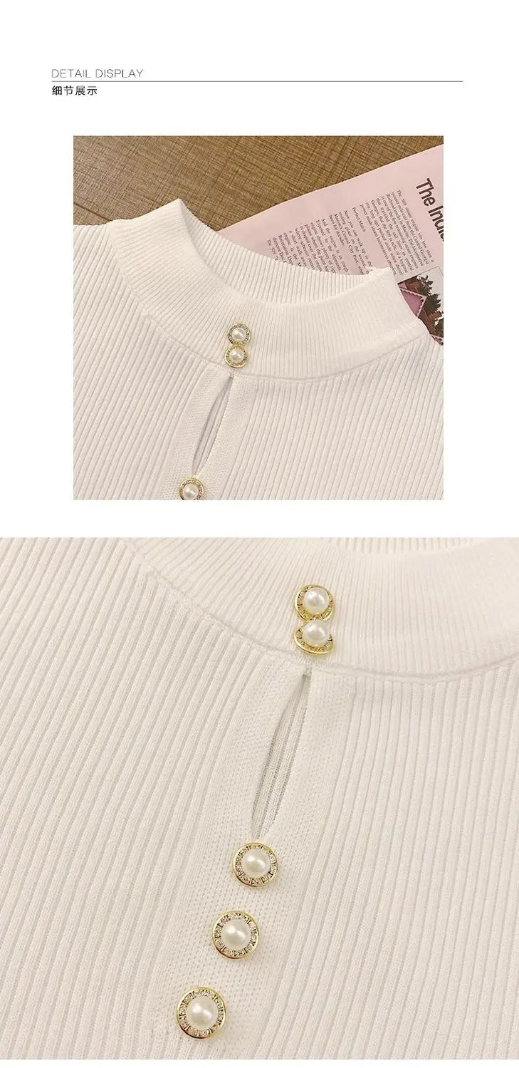 2025 Spring Autumn Korean Fashion Solid Sweater Women Short Sleeve Tops Pull Femme Casual Slim Female Pullover Knitted Clothes