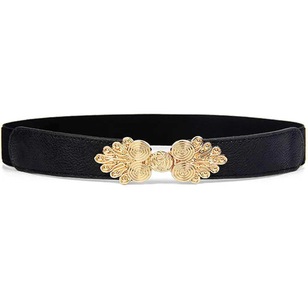 Female Fashion Wide Waistband 65cm Black Waist Elastic Stretch Belt for Women Cinch Waistband Dress Coat Clothing Accessories