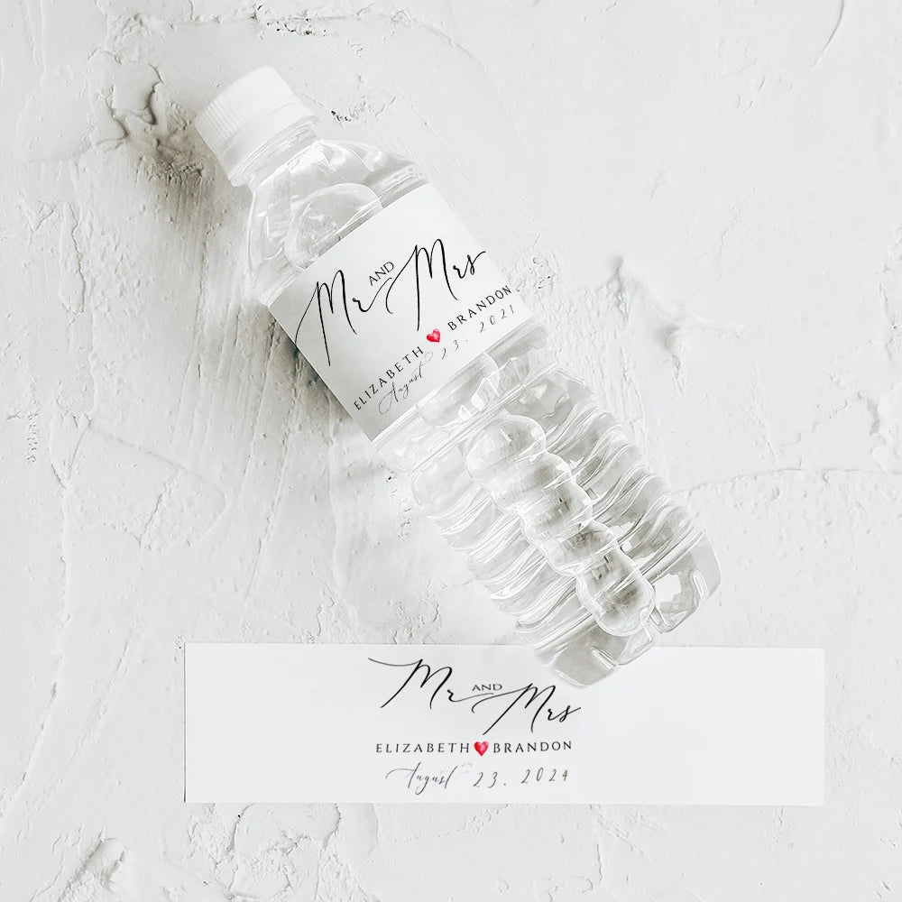 Personalized Wedding Water Bottle Label Birthday Party Thank You Water Bottle Sticker Bridal Shower Welcome Gift Wedding Decor