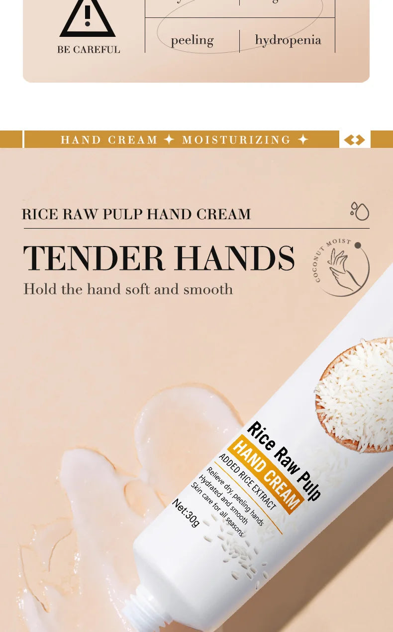 BIOAQUA White Rice Hand Cream Whitening Moisturizing Nourishing Anti-aging Handcream Hands Skin Care Products