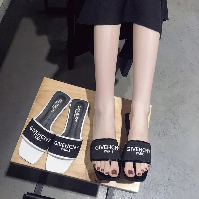 Women's Slippers Brand Summer Sandals 2025 Outdoor Fashion Women's Slippers Casual Party Beach flip-flops Beach Slippers