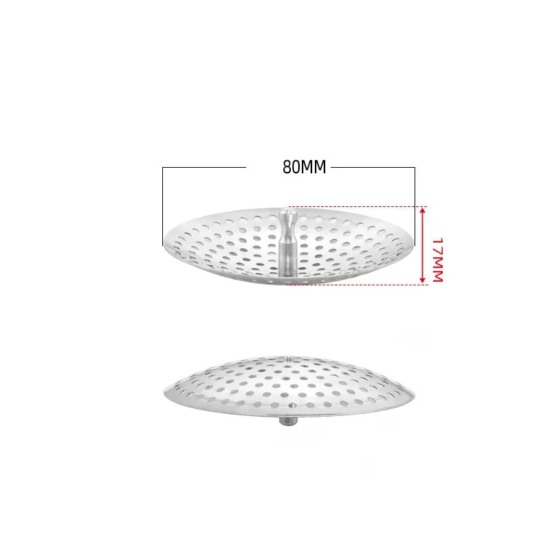 Kitchen Sink Strainer Stopper Stainless Steel Replacement Drain Filter Bathtub Hair Catcher Waste Hole Trap Bathroom Accessories