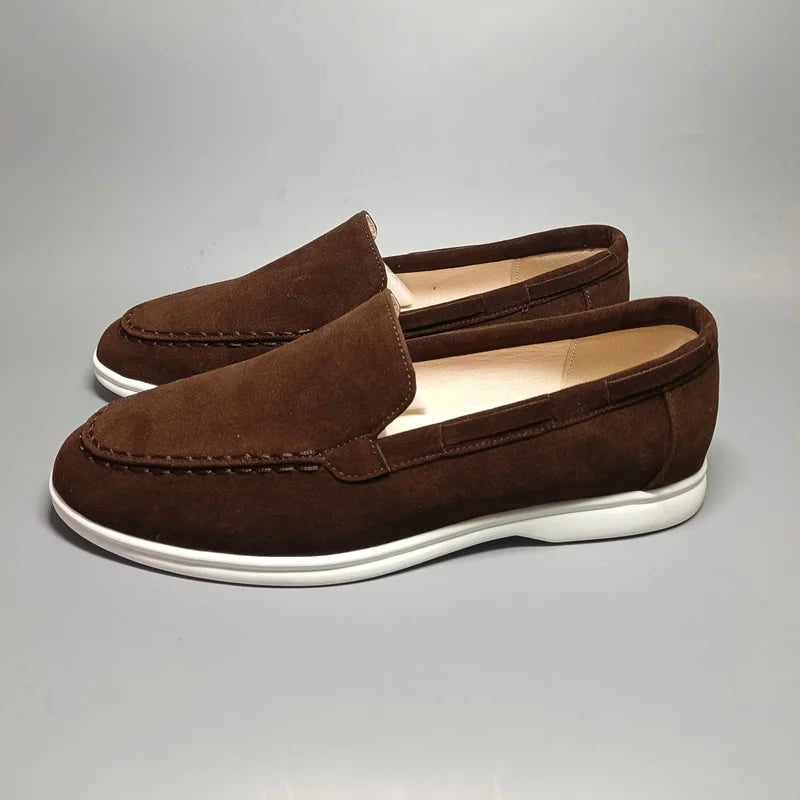Male 2025 Classic Brand Suede Leather Loafers Men Casual Shoes Luxury Mens Breathable Slip on Driving Shoes Moccasins