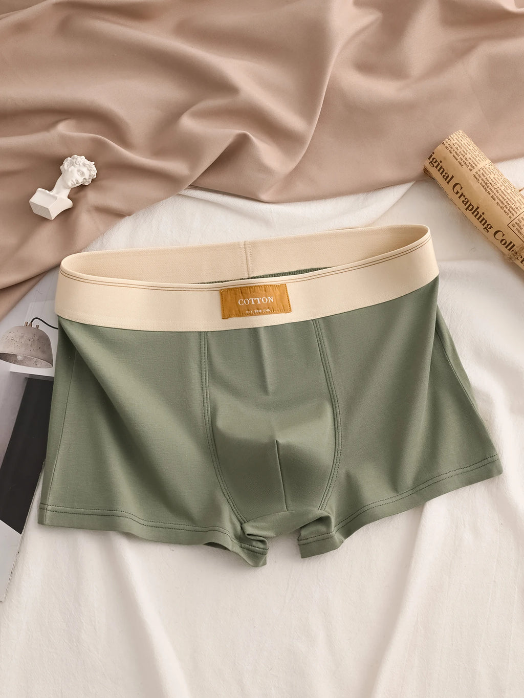 3Pcs High-Quality Cotton Men's Boxer Briefs Soft Healthy Casual Fashionable Sport Boxers Trendy Men's Shorts Underwear