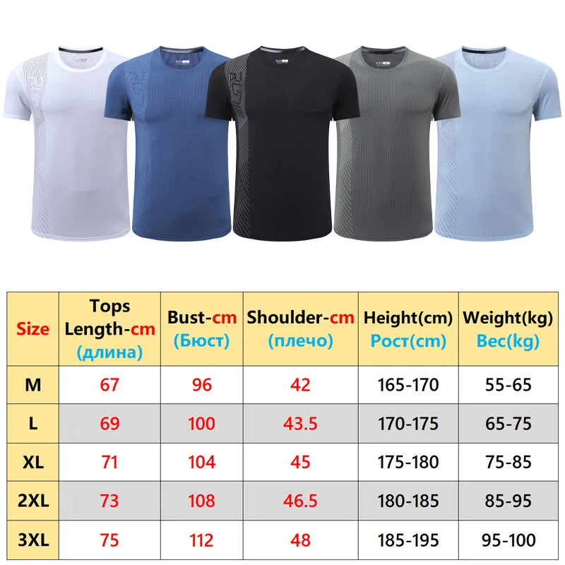 Gym Workout Tees Men Joggers Print Running Sportwear Bodybuilding Short Sleeves Mesh Quick Dry Breathable Training Shirts