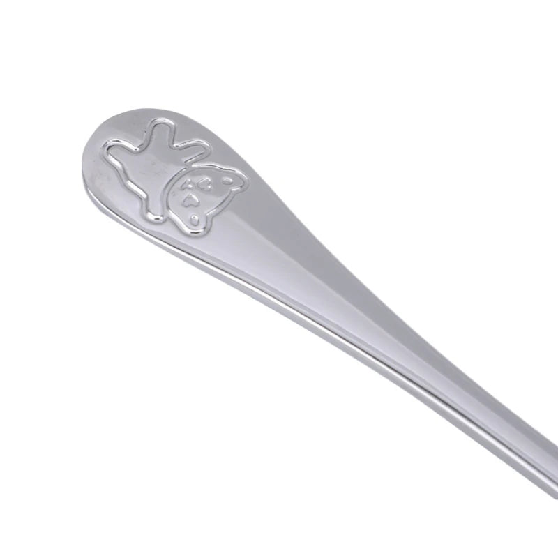 1/4pcs Baby Teaspoon Spoon Food Feeding Fork Knife Utensils Stainless Steel Kids Learning Eating Habit Children Tableware