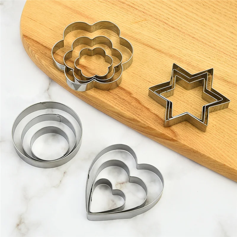 A36T-DIY Cake Decorating Tools,Biscuit Mould Portable Cake Fondant Mold Cookie Cutter Mold Kitchen Gadgets Baking Accessories