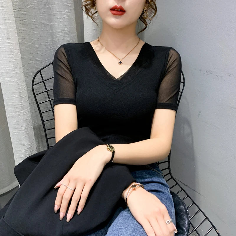 Women's Slim Fit V-Ne T-irt Me Inner Wear Top Spring Autumn Season Faionable Base irt Breathable Wear Resistant