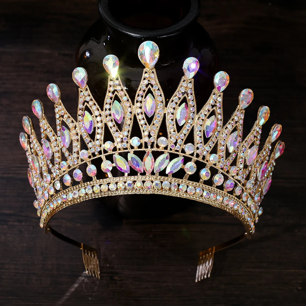 Tiara Crown for Women Girls, Wedding Tiara for Bride, Princess Hair Accessories for Birthday Prom Party Quinceanera