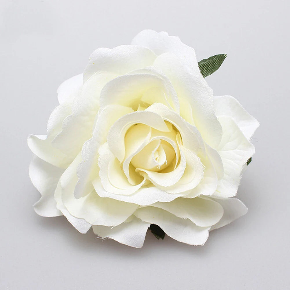 Rose Flower Hair Clips For Women Girls Artificial Floral Barrette Red Pink Handmade Hairpin Wedding Bridal Hair Accessoies
