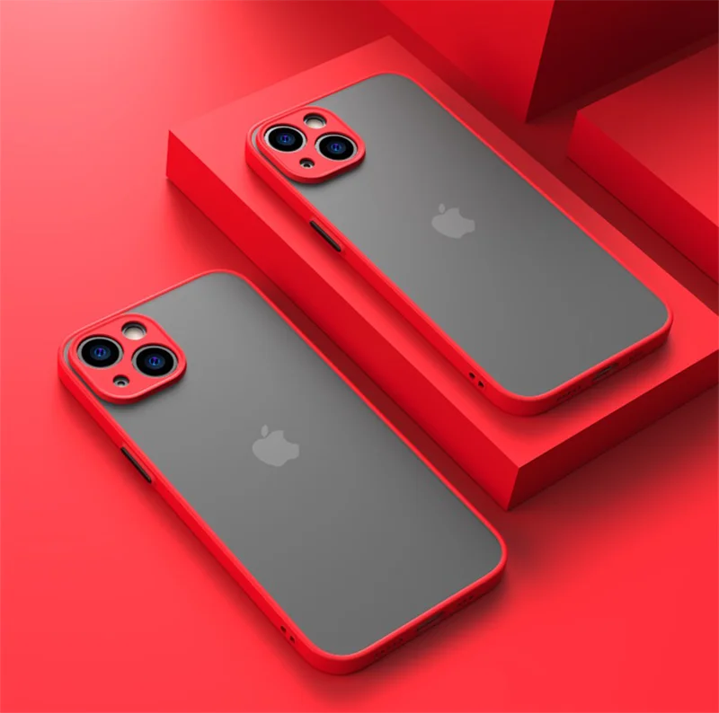 Jingjia Armor Bumper Shockproof Case For iPhone 15 11 12 13 Mini 14 Pro XR X Xs Max 7 8 Plus SE 2020 Silicone Hard Cover Capa