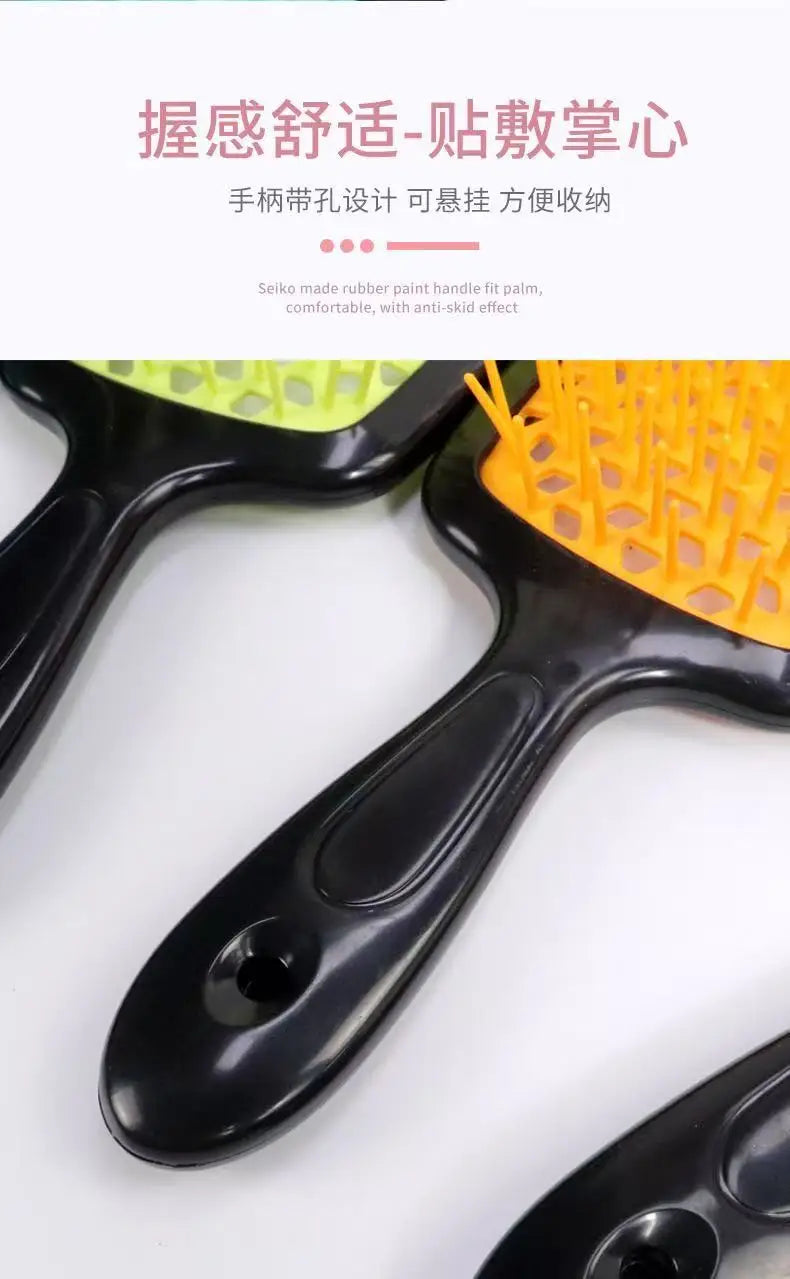 1 piece anti-static tangled hair comb hair massage brush hollow out curly hair brush hair salonhair salon tools