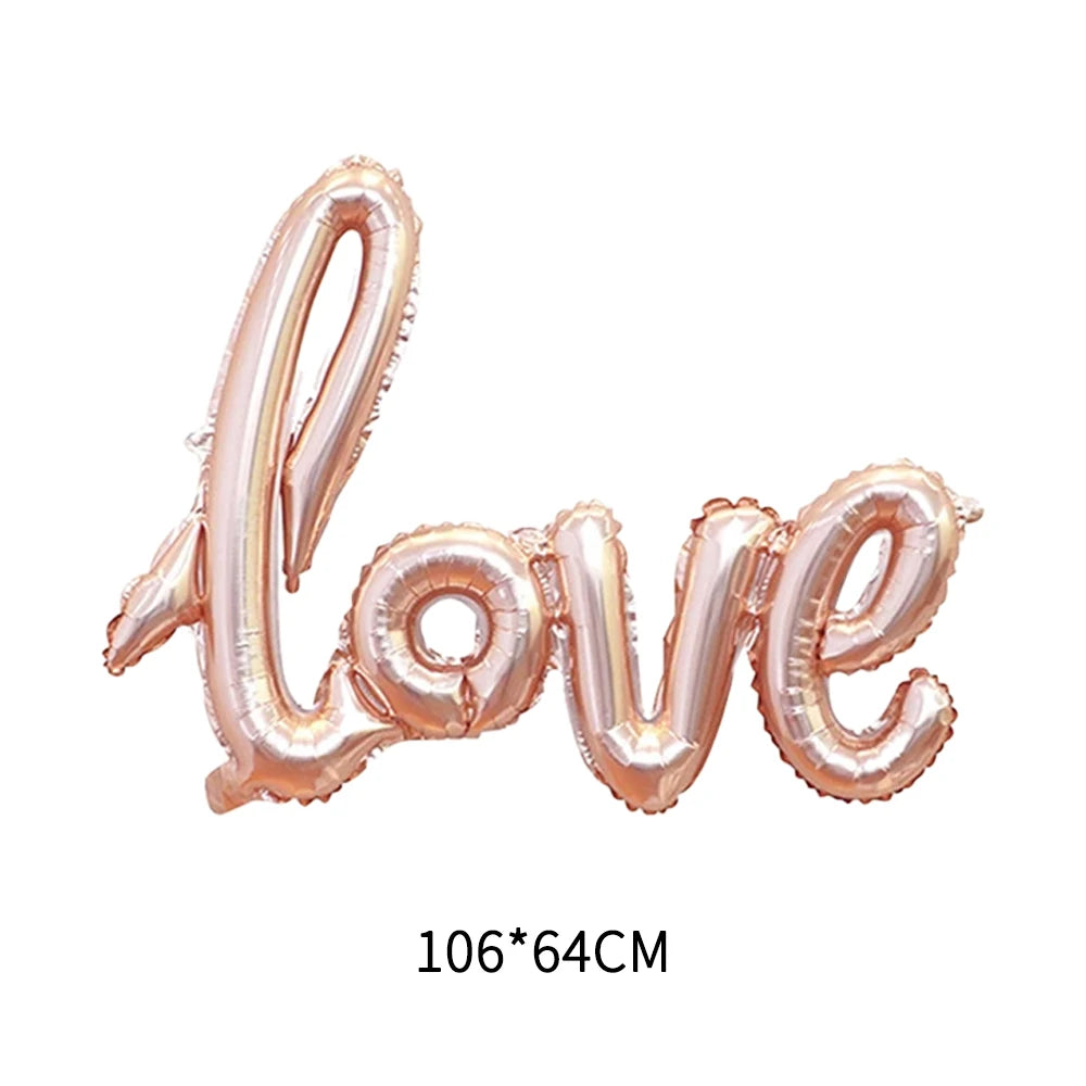 LOVE Letter Foil Mylar Balloon for Wedding Valentine's Day Anniversary Birthday Party Decor Background Arch wreath DIY Supplie