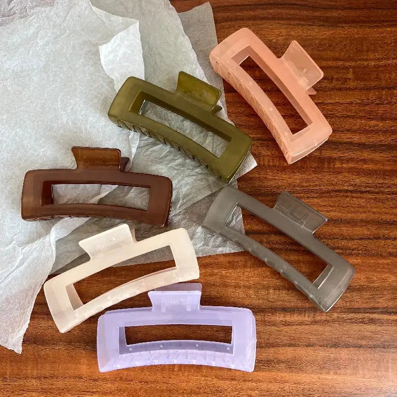 13CM Oversized Claw Clips For Thick Hair Women Geometric Shark Clip Versatile Minimalist Hair Clip Claws 、Girls Hair Accessories