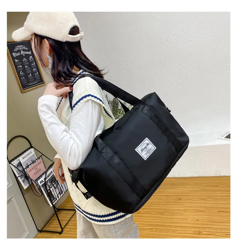 UNIXINU Carry On Travel Duffle Bag Nylon Waterproof Sports Gym Tote Bags for Women Large Capacity Storage Luggage Handbag
