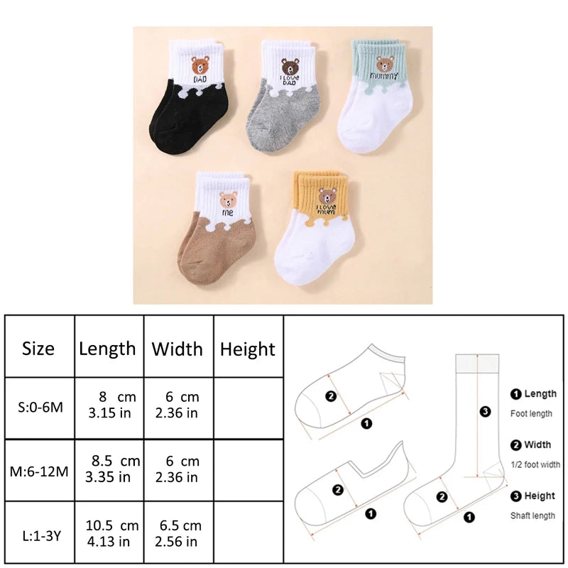 5 Pairs Baby Socks Low Cut Stretch Ankle Socks Infant Socks for Newborn Toddler Boys Girls Baby Socks
