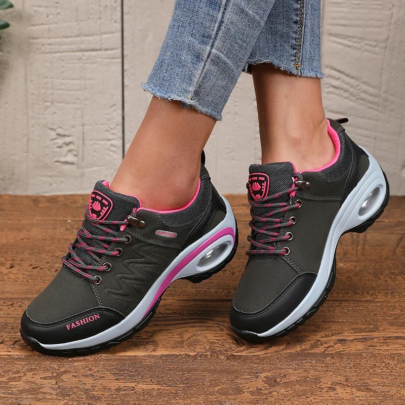 Women's Sports Shoes - Lightweight Comfortable Stylish High-quality Design 2025 Thick Sole  Cushion Walking and Jogging Shoes