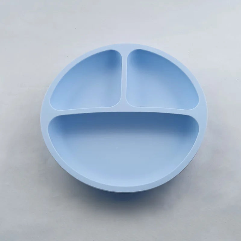 2023New Silicone Baby Dining Plate Cute Owl Children Dishes Suction Plate for Toddlers Kid Training Feeding Sucker Bowl BPA FREE