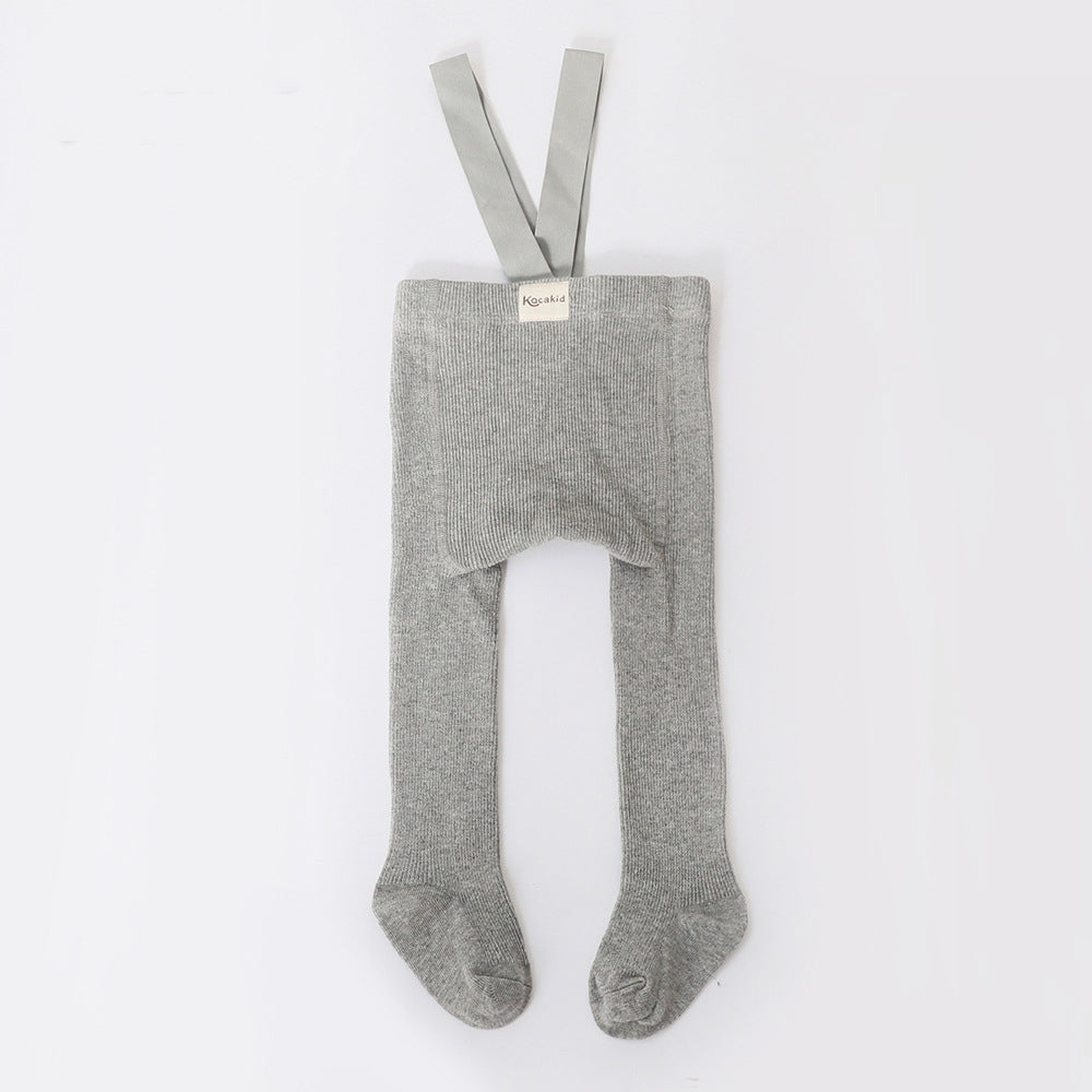 Wholesale Baby Girls Boys Tights Suspender Pantyhose Spring Autumn Cute Footed Stretch Overalls Stockings Infant Leggings