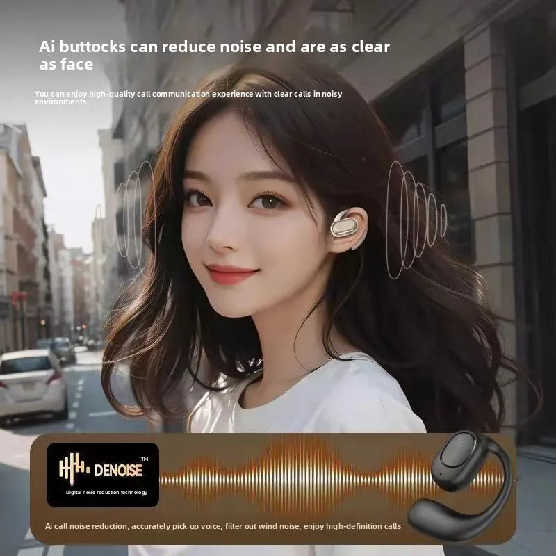 New Ear-hook Single Ear Buds Noise Cancelling Earphones for Running Comfortable Wireless Bluetooth Headset Dropshipping 2025