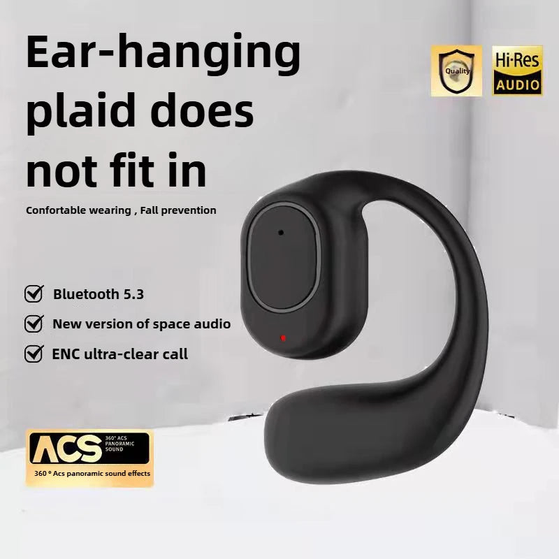 New Ear-hook Single Ear Buds Noise Cancelling Earphones for Running Comfortable Wireless Bluetooth Headset Dropshipping 2025