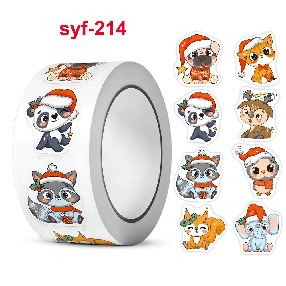 500PCs Cartoon Reward Sticker Roll Cute Love Labels Valentine's Day Sticker for Wedding Gift Decor Envelope Sealing Scrapbooking