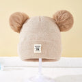 Children's Caps Baby Wool Hat Children's Thick Hats Warm Earmuff Winter Warm Knit Caps Infant Toddler Cap Kids Pom Pom Hat