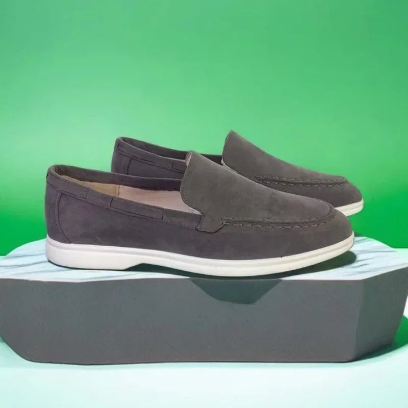 Male 2025 Classic Brand Suede Leather Loafers Men Casual Shoes Luxury Mens Breathable Slip on Driving Shoes Moccasins