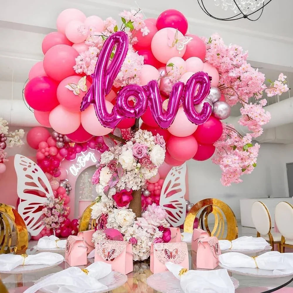 LOVE Letter Foil Mylar Balloon for Wedding Valentine's Day Anniversary Birthday Party Decor Background Arch wreath DIY Supplie