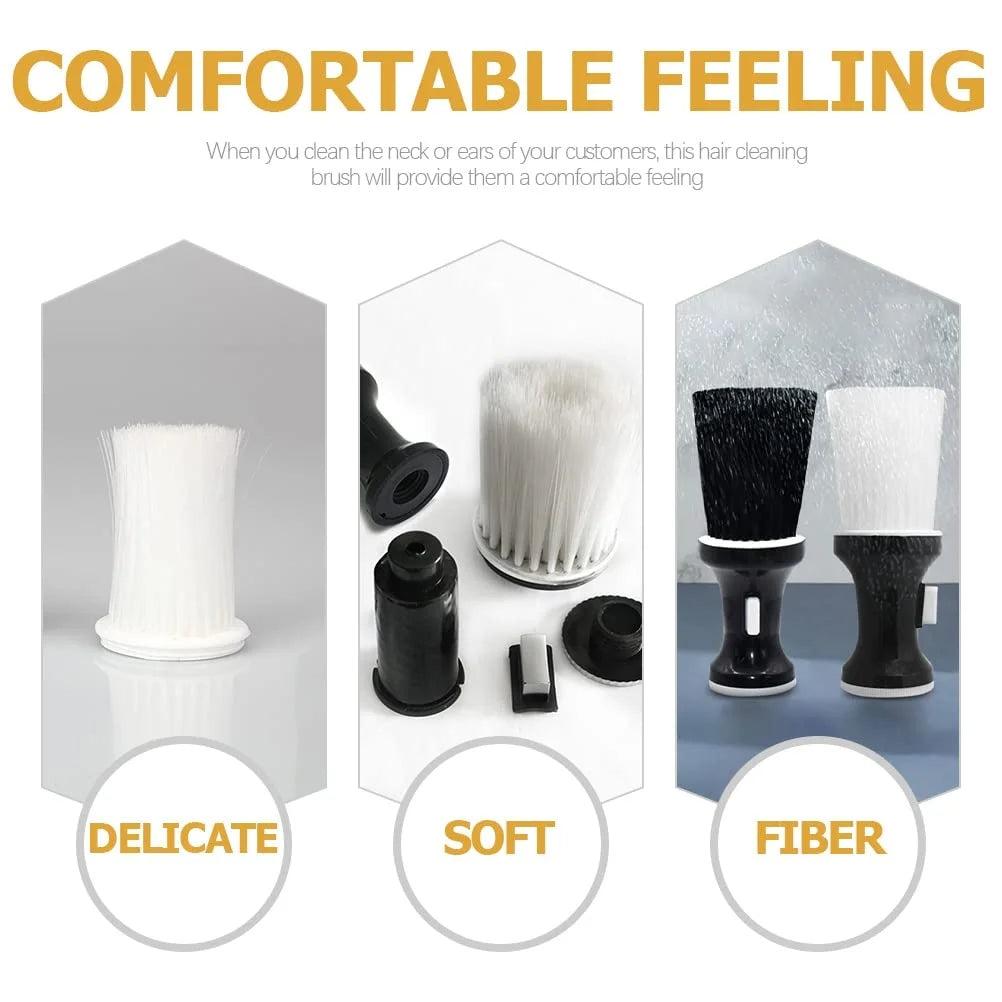 Barber Shop Broken Hair Duster Brush Black Hairdressing Wipe Neck Hair Cleaning Duster Hair Cutting Shaving Brush Styling Tools