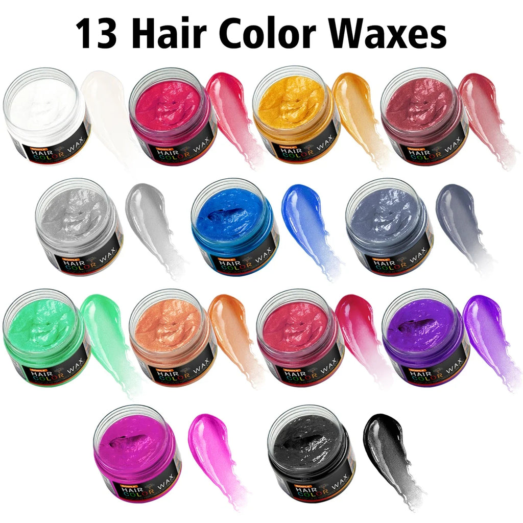 Valentine's Day DIY Hair Dyed Mud Hair Colour Wax Easy To Wash Coloring Cream One-time Hairs Beard and Eyebrows Colour Products