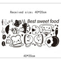 Kitchen Diy Coffee Sweet Food Wall Stickers Wall Art Decal Decoration Oven Dining Hall Wallpapers Decoration