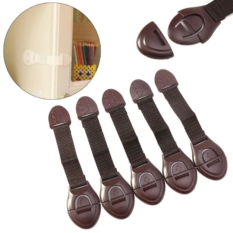 10pcs Child Safety Cabinet Lock Baby Proof Security Protector Drawer Door Cabinet Lock Plastic Protection Kids Safety Door Lock