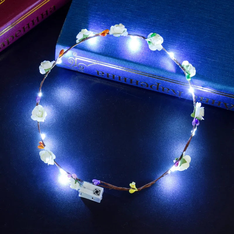 Women Wedding Flower Headband Girls Boho Flowers Headwear Children Headbands Hair Accessories Bride Wreath Beach Garland