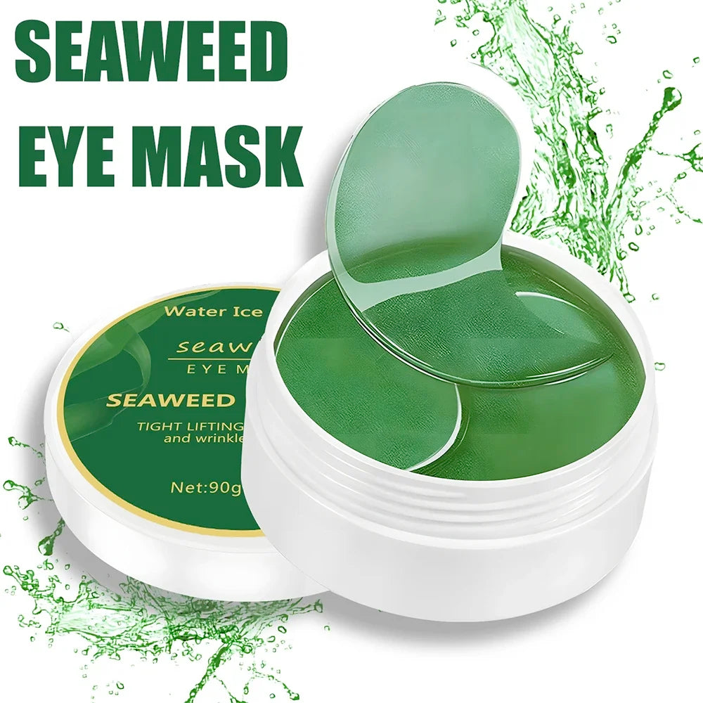 60pcs seaweed hyaluronic acid eye mask to remove dark circles collagen eye patch facial care products