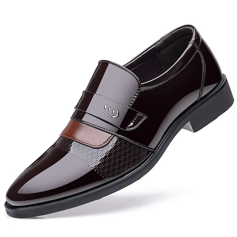 Luxury Mens Leather Shoes Retro Carved Lace-up Brogue Oxford Wedding Men Dress Shoes Male Formal Business Gentleman Office Shoes