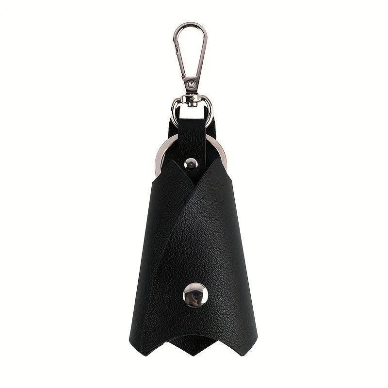 1pc Keychain Pendant PU Leather Car Key Protector Household Anti-lost Waist Hanging Key Bag Father's Day Gift, Boyfriend Gift