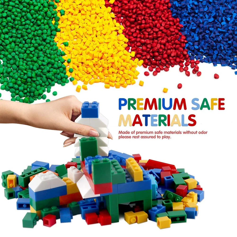 1000/500/300pcs Building Blocks City DIY Creative Building Blocks Compatible Building Blocks Large Base Plate Educational Child