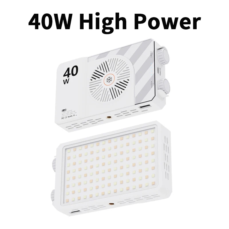 Video light 40W portable camera light CRI 95+ 2500-9000K LED panel digital photography lighting device used for YouTube